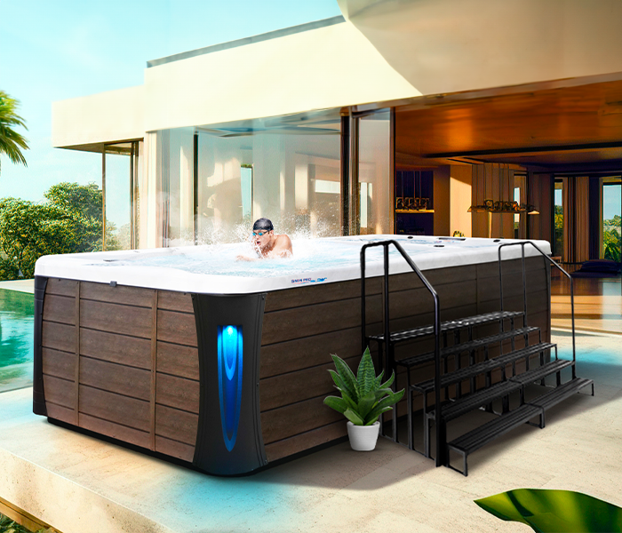 Calspas hot tub being used in a family setting - Santa Monica